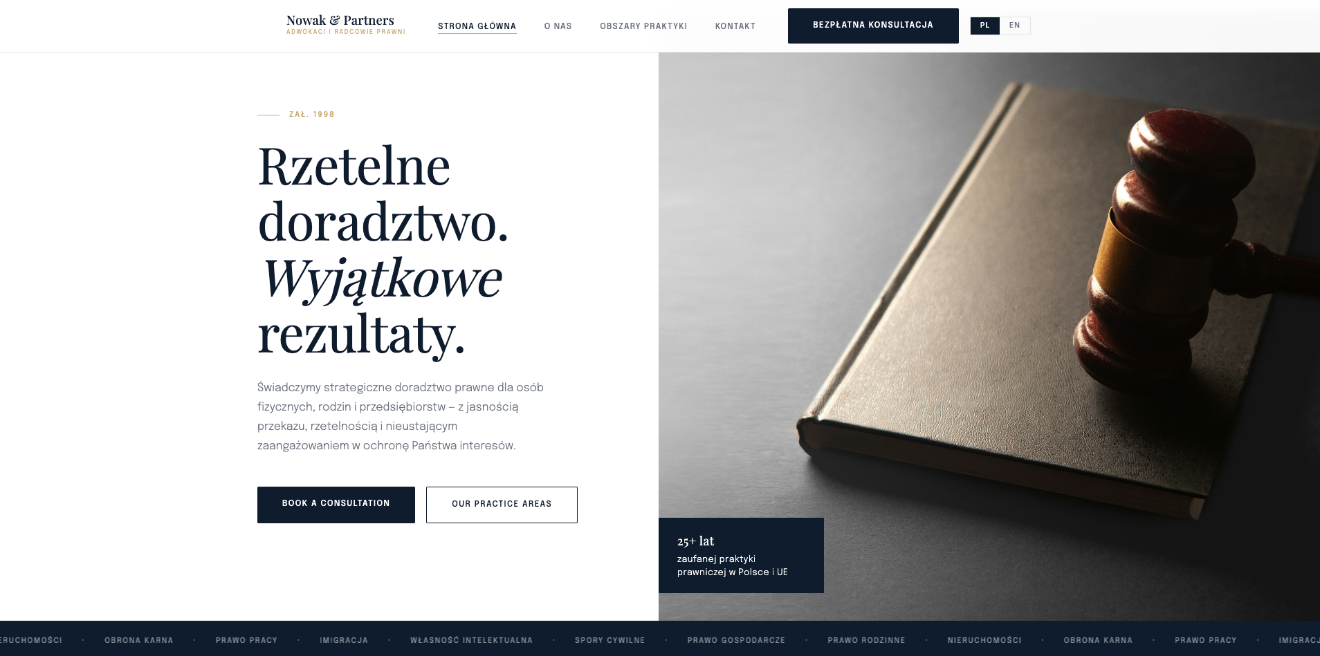 Kancelaria Prawna — podgląd strony